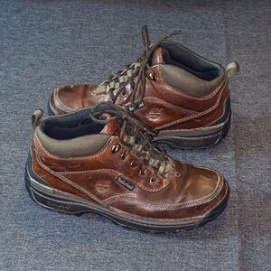 Timberland Men's Rich Brown Leather Boots Size 9.5